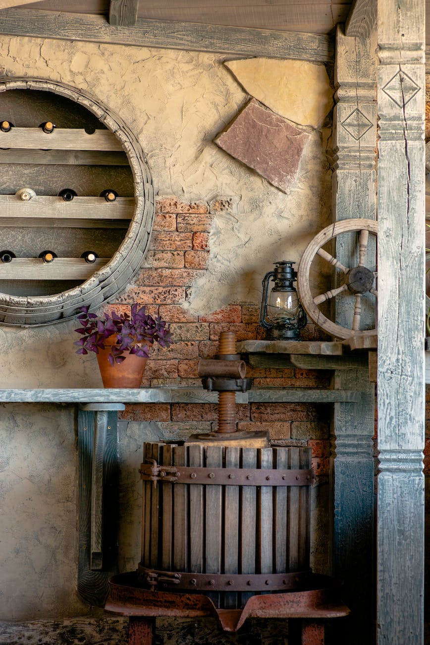 antique wine press