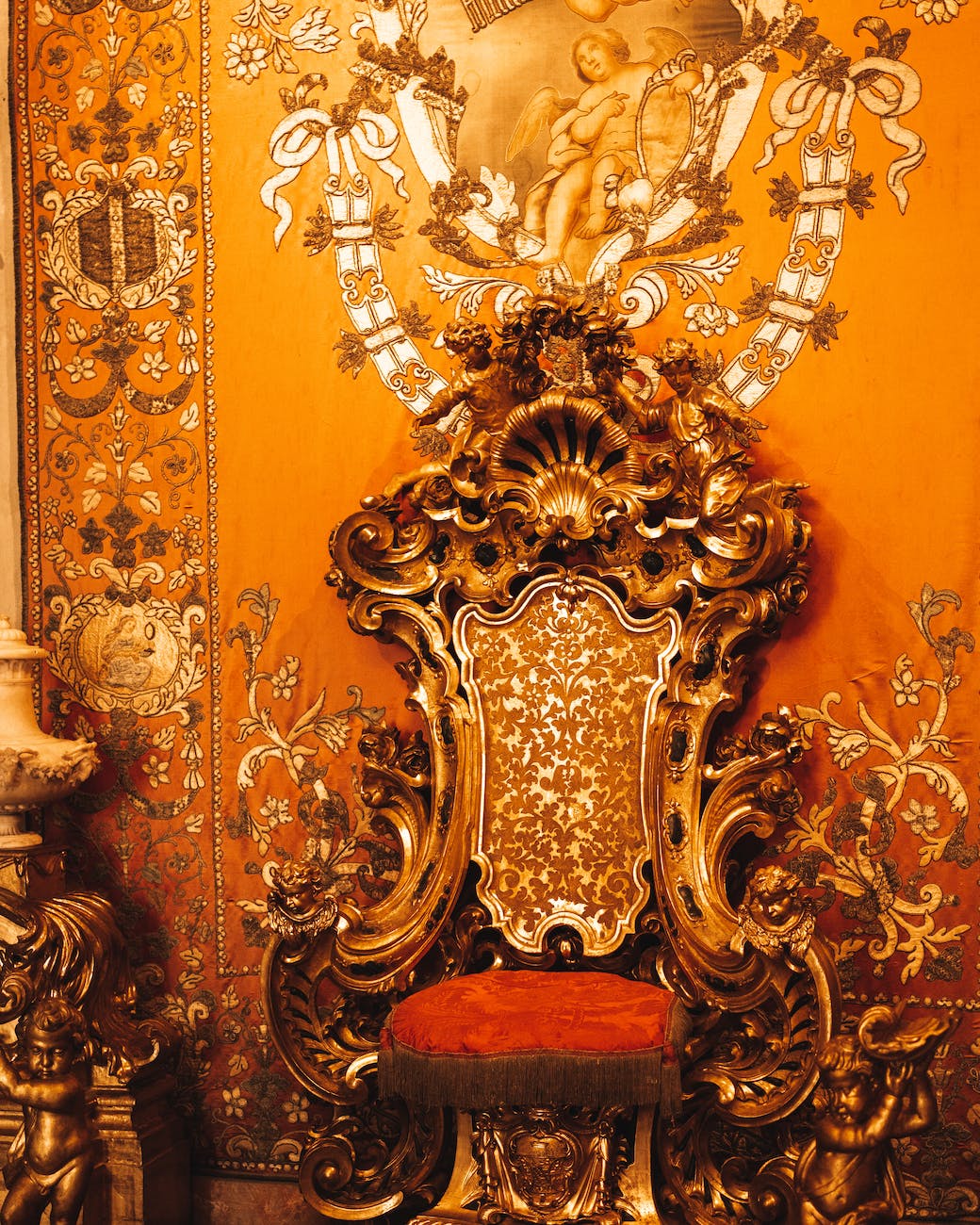ornamented golden throne