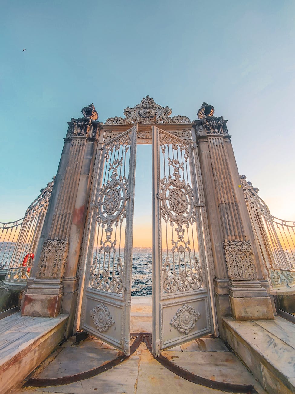ornamented gate in dolmabahce palace in istanbul