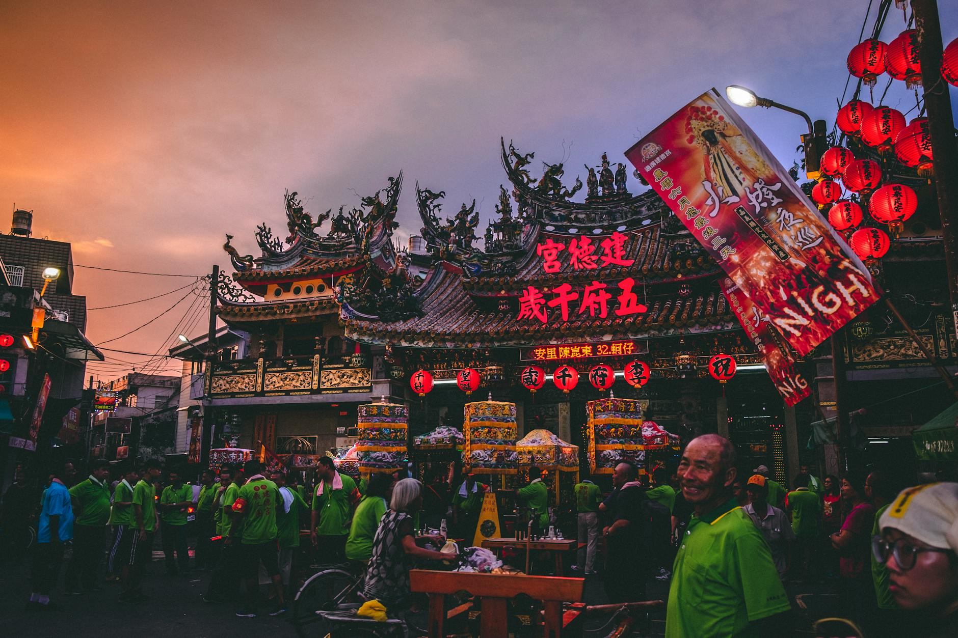 people in front of temples