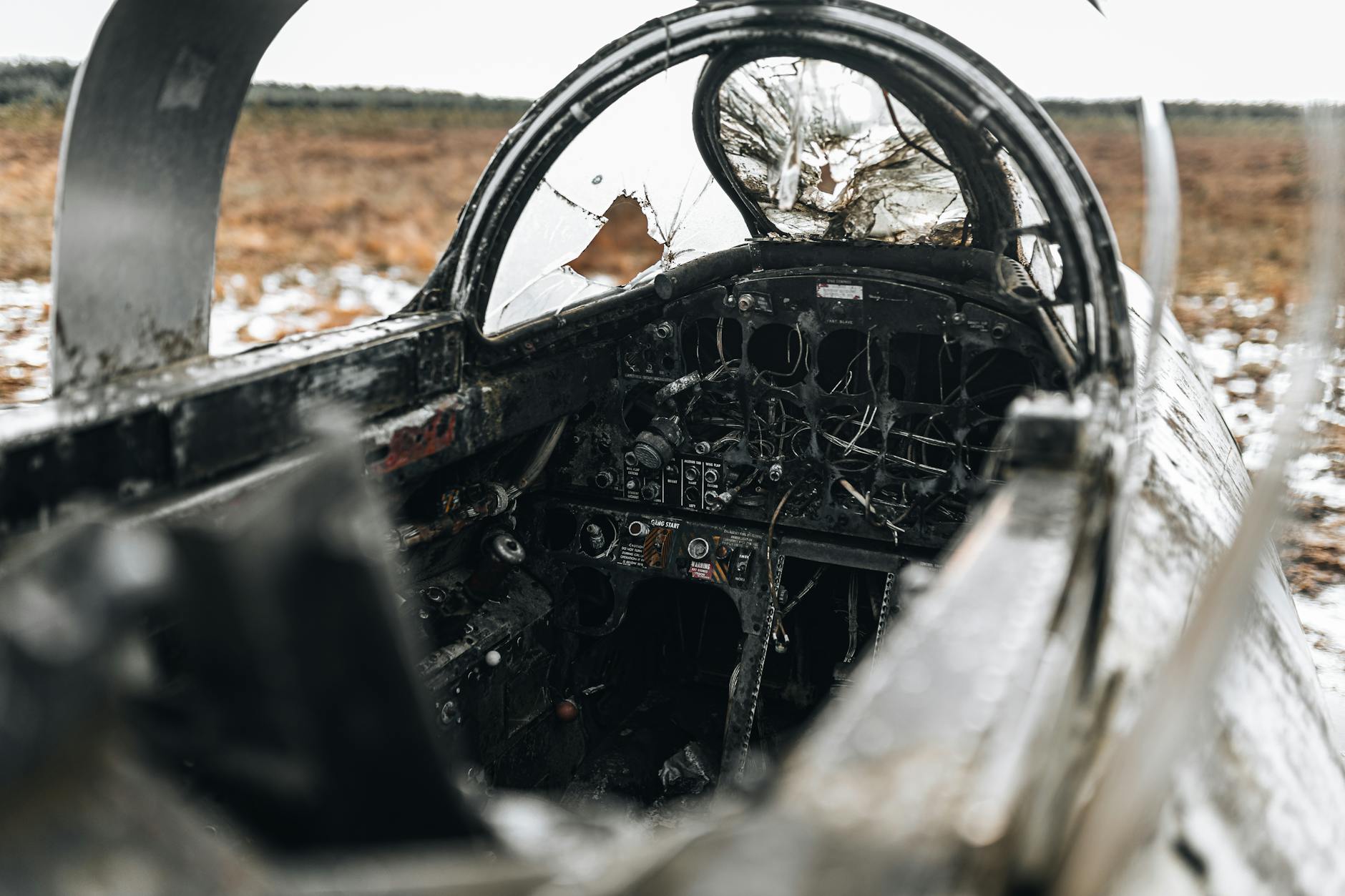 wreck of airplane