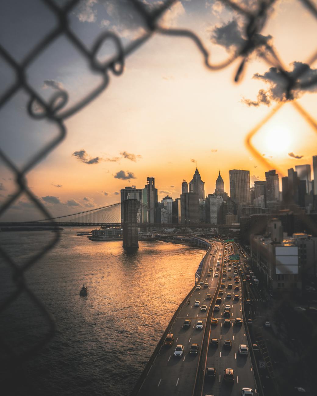 vehicles passing by road in new york